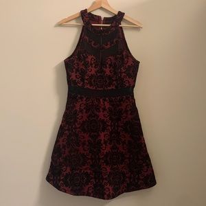 High neck mini dress